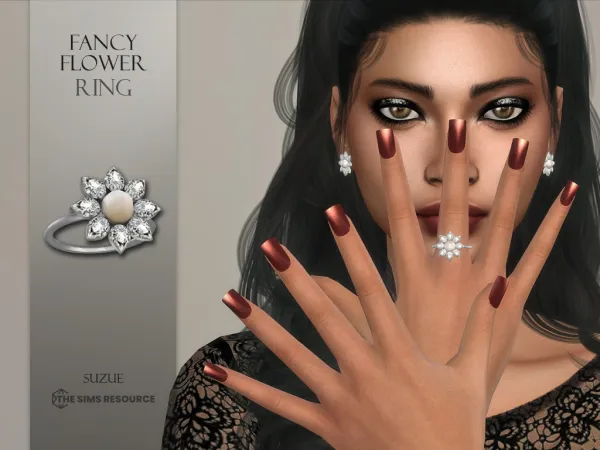 Alpha Fancy Ring - The Sims 4 Custom Content