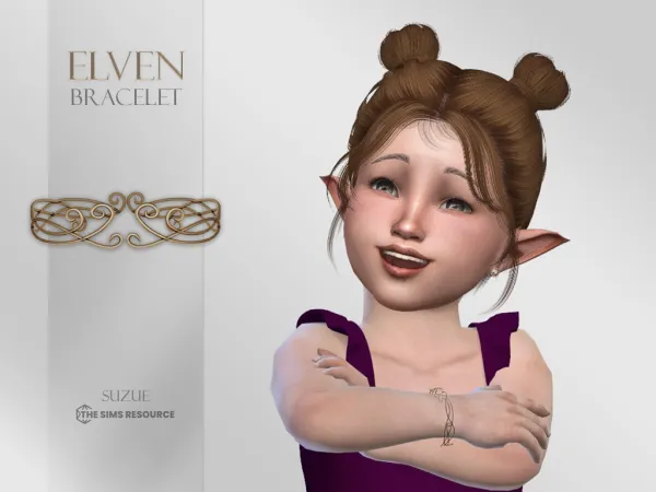 Alpha Elven Bracelet Toddler - The Sims 4 Custom Content