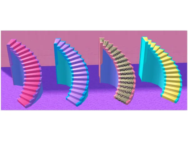 Curved Stairs - The Sims 2 Custom Content
