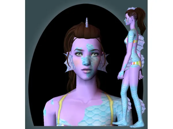 Sims 2 Maxis Match Sims CC: SimFin by megamassikalove