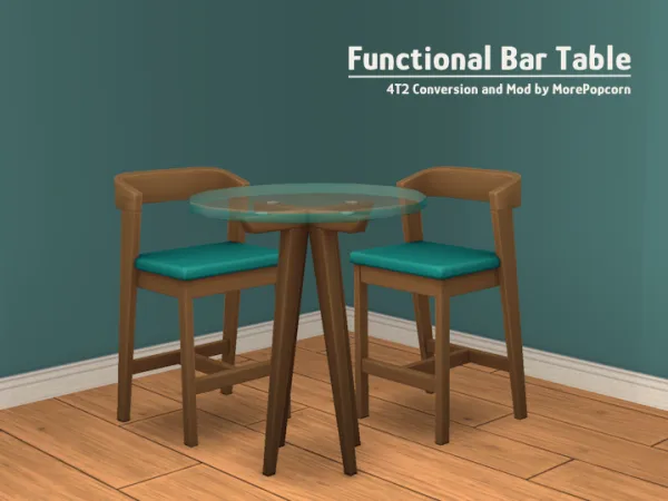 FUNCTIONAL BAR TABLE FOR - The Sims 2 Custom Content