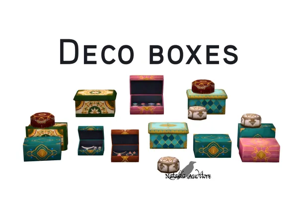 Maxis Match DECO BOXES by natalia_auditore - The Sims 4 Custom Content