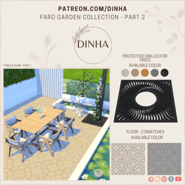 Alpha Faro Garden Collection Part 2 by dinhagamer - The Sims 4 Custom Content