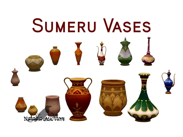 Maxis Match Sumeru vases by natalia_auditore - The Sims 4 Custom Content