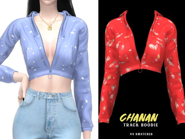 Alpha Chanan Track Hoodie - The Sims 4 Custom Content