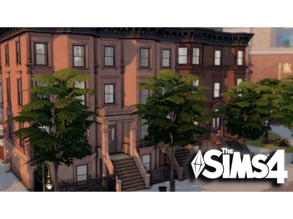 Maxis Match Brownstone II townhouses for rent by bojanasims - The Sims 4 Custom Content