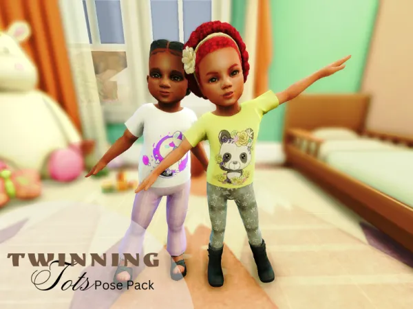 Mix Twinning Tots Pose Pack by FatalRoseCreations - The Sims 4 Custom Content