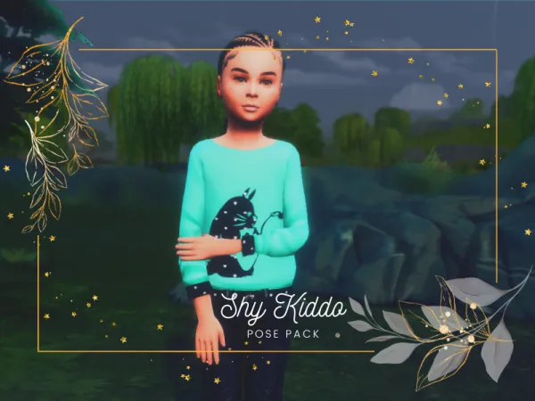 Mix Shy Kiddo Pose Pack by FatalRoseCreations - The Sims 4 Custom Content