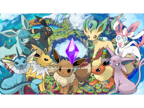 Alpha Eeveelutions loading screen and CAS Bg - The Sims 4 Custom Content