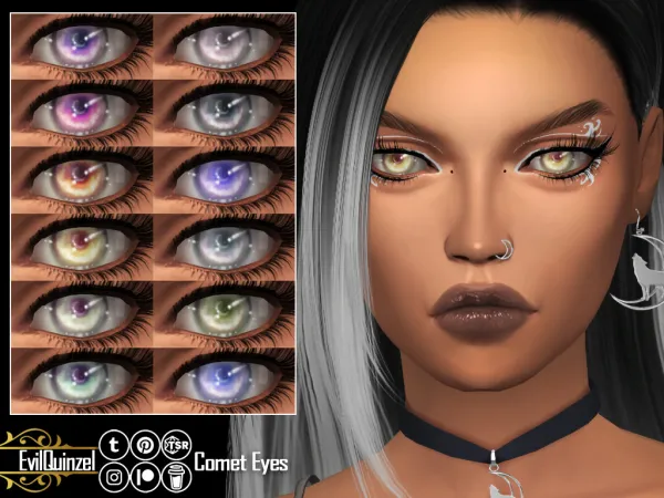 Alpha Iridescent eyes for werewolf or vampire - The Sims 4 Custom Content