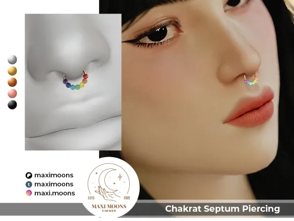 Alpha Chakrat Septum Piercing - The Sims 4 Custom Content