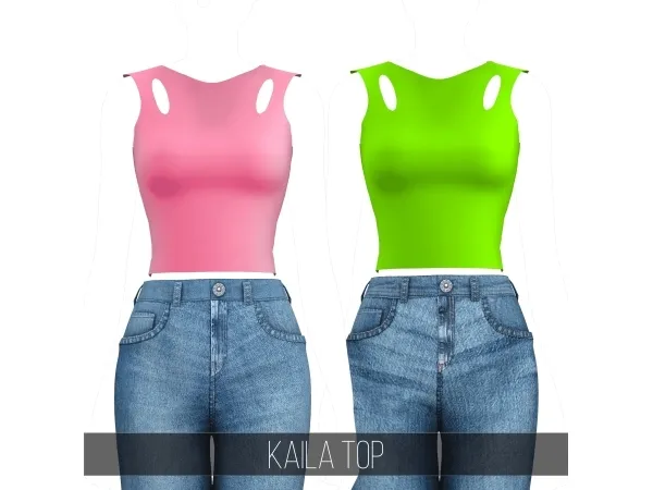 Alpha KAILA TOP - The Sims 4 Custom Content