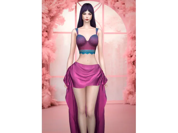 Maxis Match Top lace Retro 17 swatches Jennisims by Jennifer - The Sims 4 Custom Content