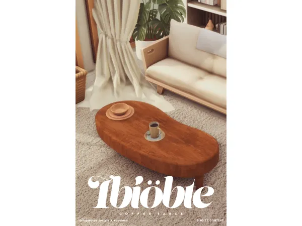 Maxis Match [N O S T Y L E X W O O D L A N D] Ibiöbte Coffee Table - The Sims 4 Custom Content