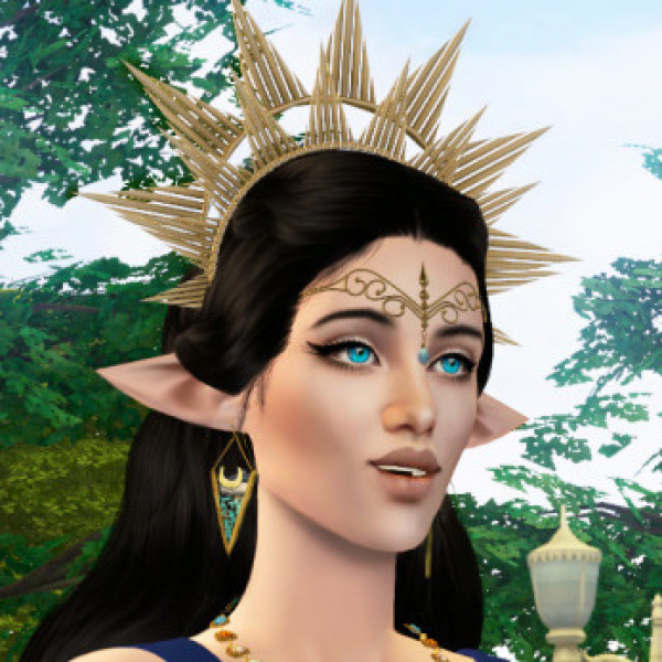 SugarOwl Spiked Halo Crown 4t2 (Arcane Illusions) by simsfinds - The Sims 2 Custom Content