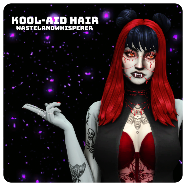 Maxis Match Kool Aid Hair by simsfinds - The Sims 4 Custom Content