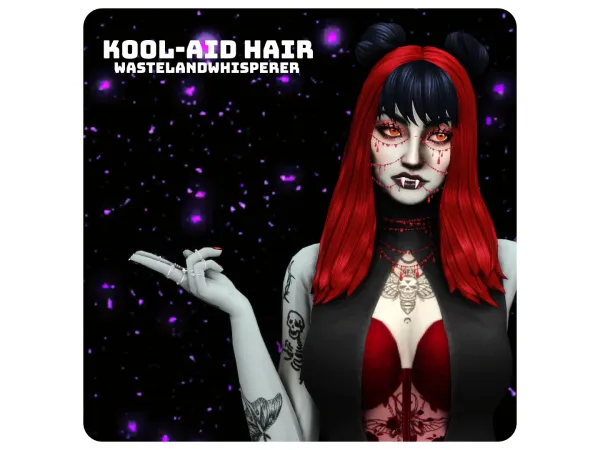 Maxis Match Kool Aid Hair by adrasteamoon - The Sims 4 Custom Content