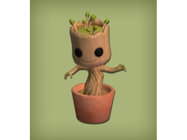 Baby Groot Dancing Bobblehead for - The Sims 2 Custom Content