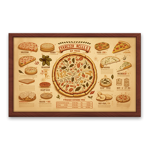 Pizza Menu Board and Posters for by simsfinds - The Sims 2 Custom Content
