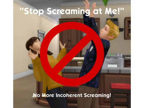 Maxis Match Stop Screaming at Me No More Screaming Incoherently by daffodilyily - The Sims 4 Custom Content