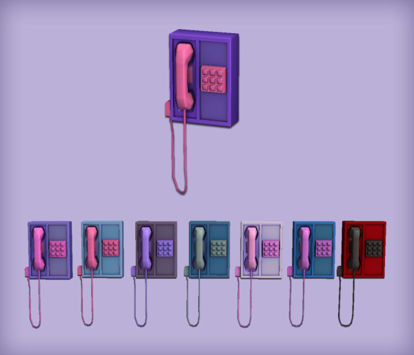 Minty Jinx (Retro Vintage) Wall Mounted Landline Telephone Functional for by simsfinds - The Sims 2 Custom Content
