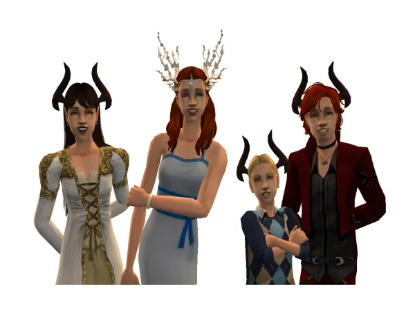 MORIELS TERA CASTANIC HORNS 02 - The Sims 2 Custom Content