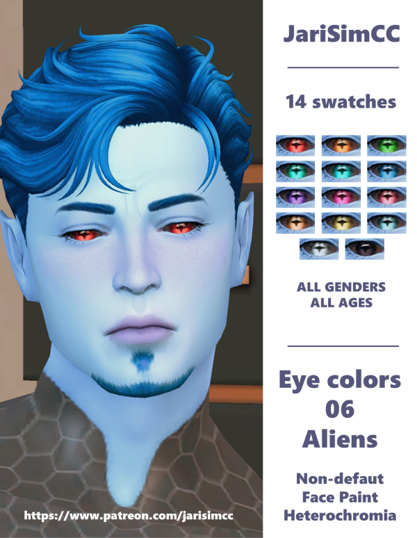 Mix JariSimCC Eyecolors 06 Aliens by simsfinds - The Sims 4 Custom Content
