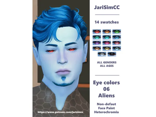 Mix JariSimCC Eyecolors 06 Aliens by jarisimcc - The Sims 4 Custom Content