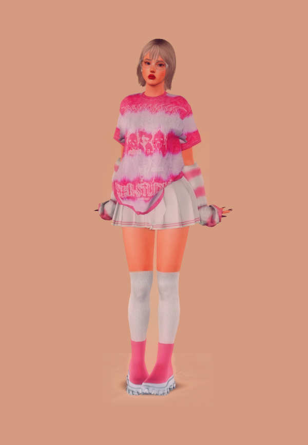 [CHAMIS]Babyetears_Egirly_Outfit_4to3 by simsfinds - The Sims 3 Custom Content