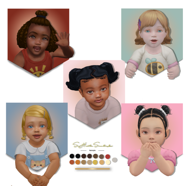 Maxis Match Infant Hair Conversions by simsfinds - The Sims 4 Custom Content