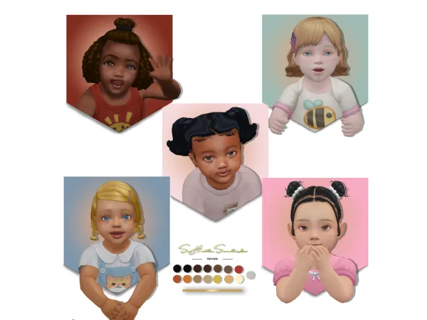 Maxis Match Infant Hair Conversions by sehablasimlish - The Sims 4 Custom Content