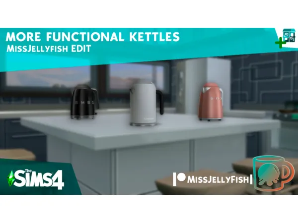 Maxis Match More functional kettles by MissJellyfish by MissJellyfish - The Sims 4 Custom Content