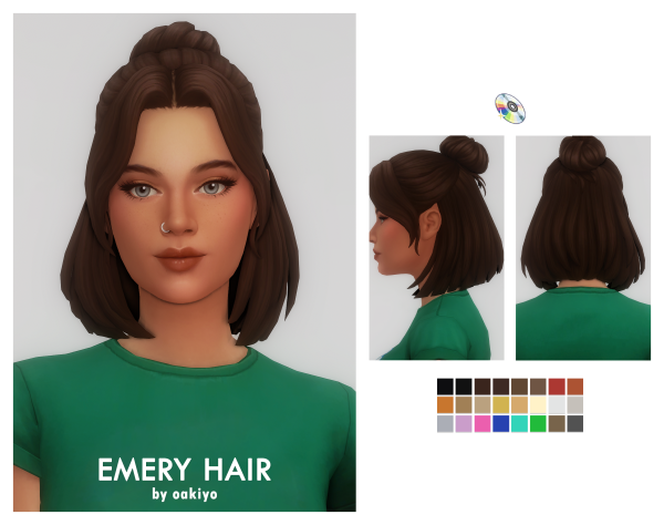 Maxis Match Emery Hair by simsfinds - The Sims 4 Custom Content