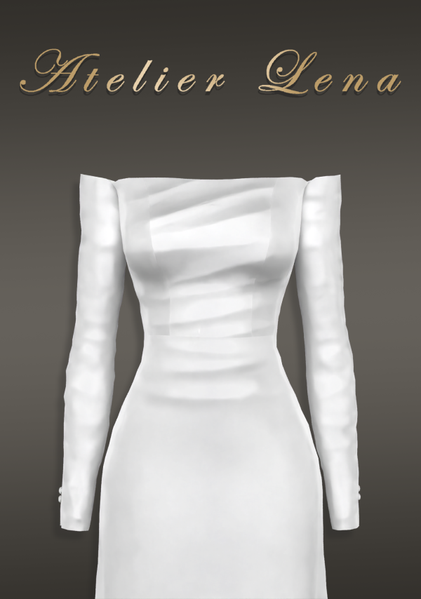 Alpha [Atelier Lena] Marina Slim Dress by simsfinds - The Sims 4 Custom Content