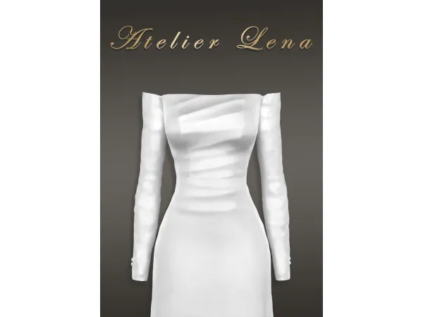 Alpha [Atelier Lena] Marina Slim Dress by atelierlena - The Sims 4 Custom Content