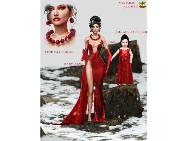 Alpha HOLIDAY SET 01 by Mably - The Sims 4 Custom Content