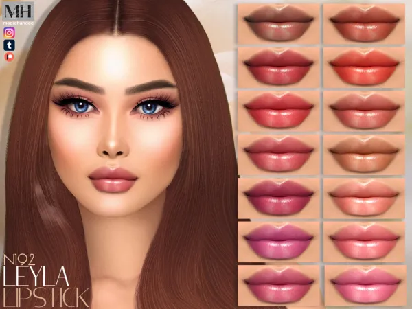 Alpha Leyla Lipstick N192 by magichandcc - The Sims 4 Custom Content