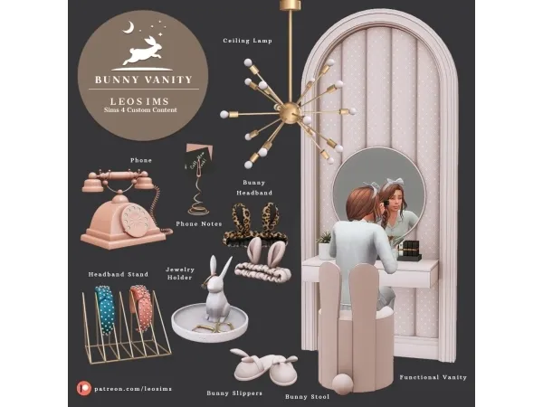 Mix Bunny Vanity - The Sims 4 Custom Content