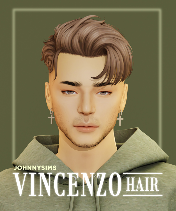 Maxis Match Vincenzo Hair by simsfinds - The Sims 4 Custom Content
