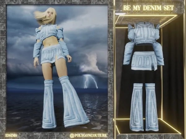 Mix BE MY DENIM SET - The Sims 4 Custom Content