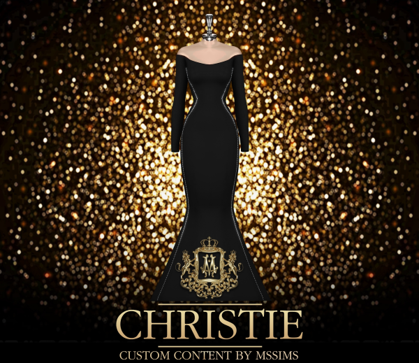 Alpha CHRISTIE GOWN by simsfinds - The Sims 4 Custom Content