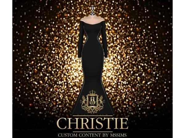 Alpha CHRISTIE GOWN by Mssims4 - The Sims 4 Custom Content