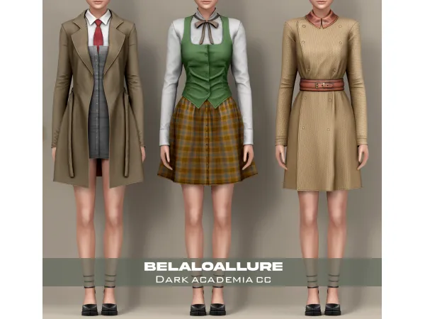 Alpha Dark academia by Belaloallure - The Sims 4 Custom Content