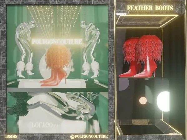 Mix Feather Boots - The Sims 4 Custom Content