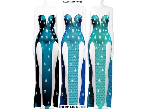 Alpha Mermaid Dress - The Sims 4 Custom Content