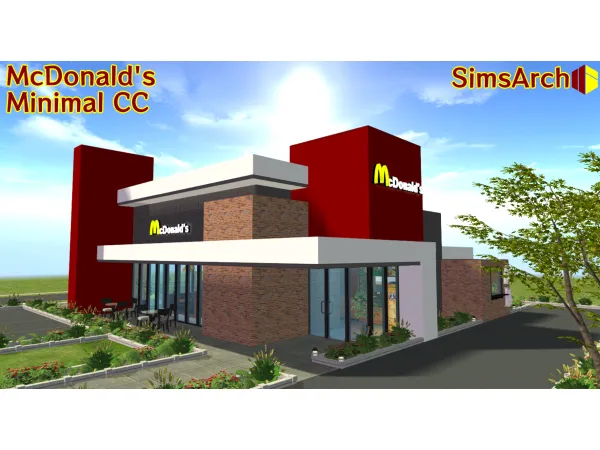 McDonalds's Restaurant Minimal - The Sims 2 Custom Content