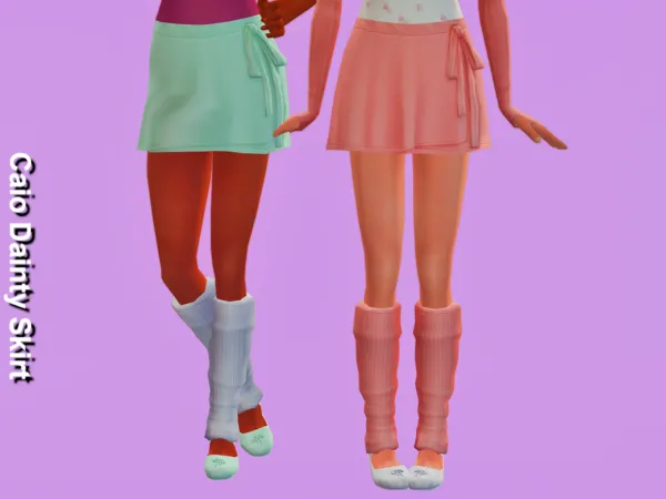 Dainty Top Dainty Bolero Dainty Skirt (with Ballet Shoes Legwarmers) and Swan Blouse - The Sims 2 Custom Content