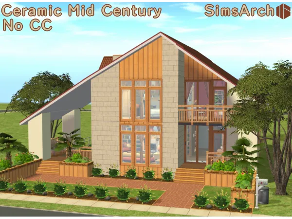 Ceramic Mid Century Modern No - The Sims 2 Custom Content