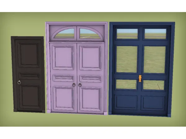 KKB Nordic Style Doors for - The Sims 2 Custom Content