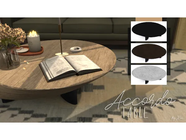 Alpha ACCORDO COFFEE TABLE - The Sims 4 Custom Content